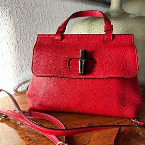 ⭕️Sold⭕️Gucci Bamboo Daily Top Handle bag leather ( pre ❤️ auth)